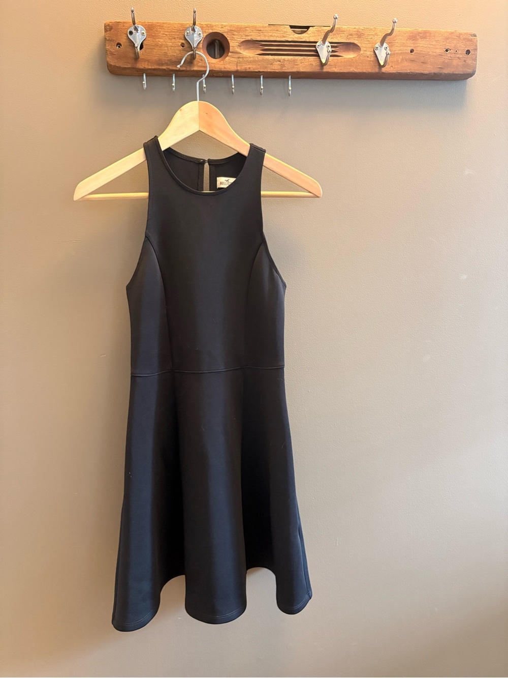 Hollister Black Sleeveless Fit-and-Flare Mini Dress